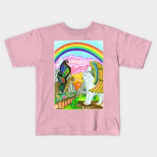 Ocelot and Samoyed Kids T-Shirt